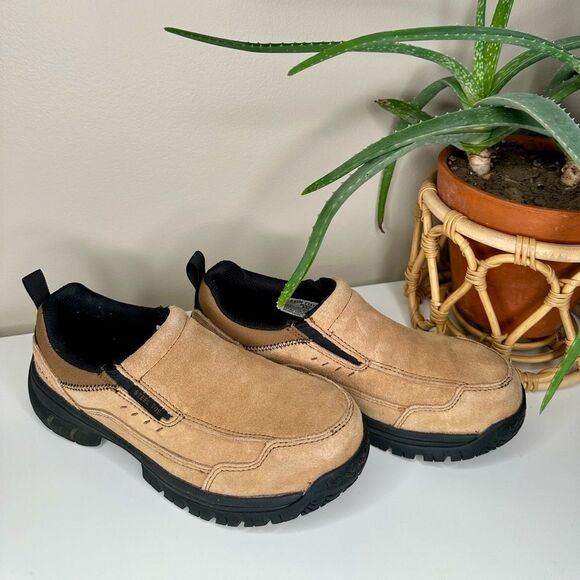 Brazos Steel Toe Slip-On Work Shoes Men 7.5 Suede Leather ASTM Certified - Picture 2 of 9